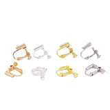 10Pcs Brass Ear Clip 8MM Blank Base DIY Earring Settings