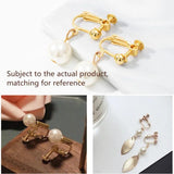 10Pcs Brass Ear Clip 8MM Blank Base DIY Earring Settings