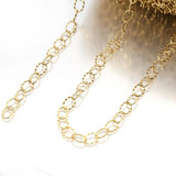 1M Stainless Steel Hollow Textured Circle Oval Link Chain DIY Punk Necklace