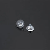 20pcs S925 Sterling Silver 10.5mm Silicone Stud Earring Back Plug