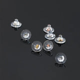20pcs S925 Sterling Silver 10.5mm Silicone Stud Earring Back Plug