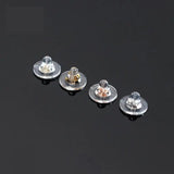 20pcs S925 Sterling Silver 10.5mm Silicone Stud Earring Back Plug