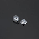 20pcs S925 Sterling Silver 10.5mm Silicone Stud Earring Back Plug