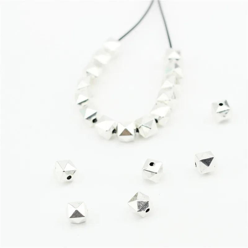 Dmtry 20pcs Square Beads DIY Charms Bracelet Necklace DIY Supplies