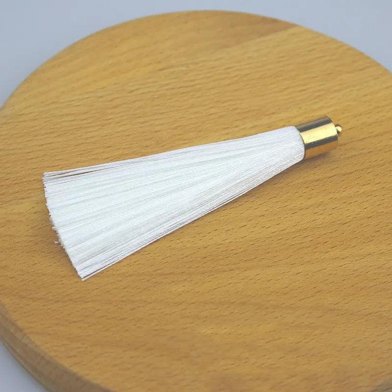 10pcs 80mm Tassel Cap Silk Fringe for Jewelry Craft Sewing