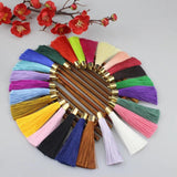 10pcs 80mm Tassel Cap Silk Fringe for Jewelry Craft Sewing