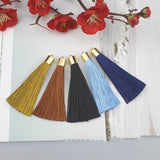 10pcs 80mm Tassel Cap Silk Fringe for Jewelry Craft Sewing