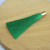 10pcs 80mm Tassel Cap Silk Fringe for Jewelry Craft Sewing