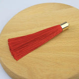 10pcs 80mm Tassel Cap Silk Fringe for Jewelry Craft Sewing