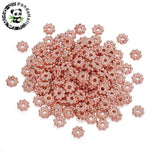 300pcs Metal Flower Spacer Beads Caps for Jewelry Making DIY 5x1.5mm