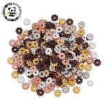 300pcs Metal Flower Spacer Beads Caps for Jewelry Making DIY 5x1.5mm