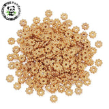 300pcs Metal Flower Spacer Beads Caps for Jewelry Making DIY 5x1.5mm