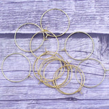 100Pcs Alloy Wine Glass Rings Earrings Hoops 29x25mm