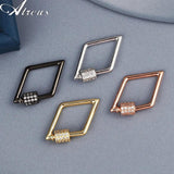 Copper Micro Pave Zirconia Spiral Clasps for DIY Jewelry Making