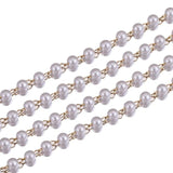 Stainless Steel Round Pearl Chains for DIY Eyeglasses Chain Necklace