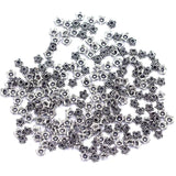 300Pcs End Beads Caps Star Silver Tone Charms 5mm