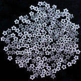 300Pcs End Beads Caps Star Silver Tone Charms 5mm