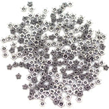 300Pcs End Beads Caps Star Silver Tone Charms 5mm