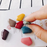 10 pcs Irregular Pentagon Perforated Earrings