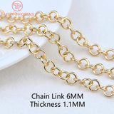 2M Chain Link 24K Iron Chains for Necklace Bracelet High Jewelry Findings