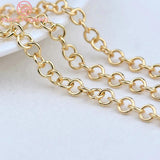 2M Chain Link 24K Iron Chains for Necklace Bracelet High Jewelry Findings