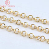 2M Chain Link 24K Iron Chains for Necklace Bracelet High Jewelry Findings