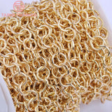2M Chain Link 24K Iron Chains for Necklace Bracelet High Jewelry Findings