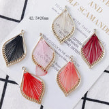 4 pcs Alloy Water Drop Shape Earrings Pendant Jewelry Accessories