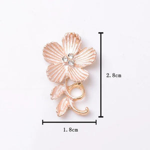 10pcs 28x18mm Rhinestone Flower Hairwear DIY Jewelry Making