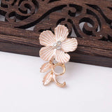 10pcs 28x18mm Rhinestone Flower Hairwear DIY Jewelry Making