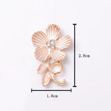 10pcs 28x18mm Rhinestone Flower Hairwear DIY Jewelry Making
