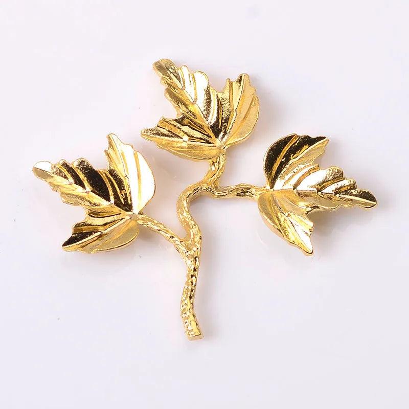20 Pcs Vintage Alloy Leaf Wedding Hair Accessories Bridal DIY Jewelry
