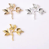 20 Pcs Vintage Alloy Leaf Wedding Hair Accessories Bridal DIY Jewelry
