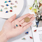 5PC Transparent Glass Pendants Teardrop Red Jewelry DIY