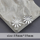 18k Rhodium Plated Copper Stud Earring Jewelry Making