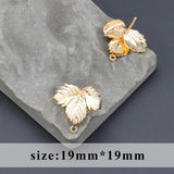 18k Rhodium Plated Copper Stud Earring Jewelry Making