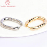 4PCS 16x20.5MM 24k Brass Oval Earrings Hook DIY Jewelry Findings