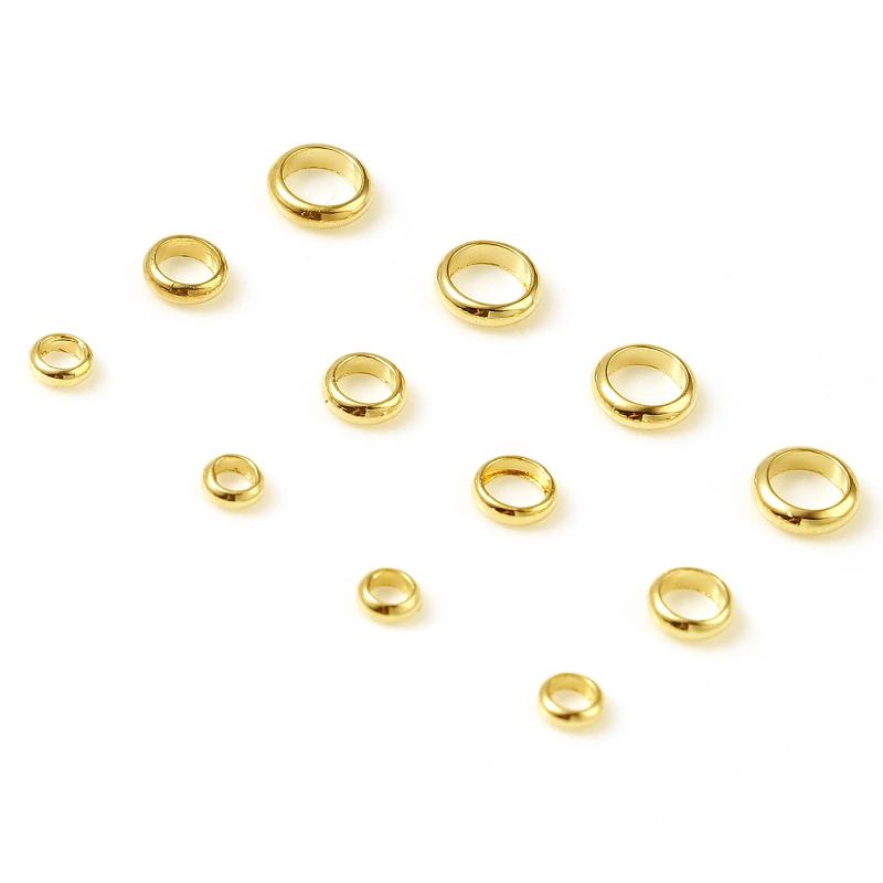 10 PCs Copper Beads Round Frames for DIY Jewelry Making 3mm 4mm 5mm