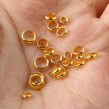 10 PCs Copper Beads Round Frames for DIY Jewelry Making 3mm 4mm 5mm