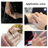 6Pcs/box Stainless Steel Grooved Finger Ring Settings Blank for Inlay Ring