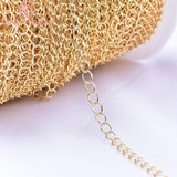 2m Width 3.4MM 24K Champagne Plated Copper Necklace Chain