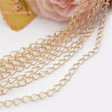 2m Width 3.4MM 24K Champagne Plated Copper Necklace Chain