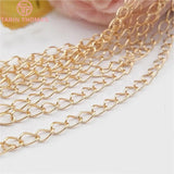 2m Width 3.4MM 24K Champagne Plated Copper Necklace Chain