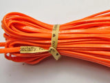 10M Orange Flat Soft Synthetic Leather Jewelry Cord Lace String 3X1mm