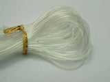10m Clear 2mm Hollow Rubber Tubing Jewelry Cord Cover Memory Wire