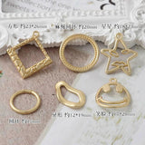 10Pcs DIY Pendant Charms for Earrings Making Face Star Round Pendants