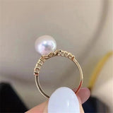925 Silver Resizable Pearl Ring Settings DIY Accessory