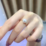 925 Silver Resizable Pearl Ring Settings DIY Accessory