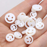 10Pcs Natural Freshwater Mother Of Pearl Shell Beads Smile-Face Beads