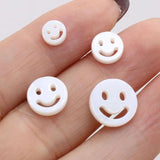 10Pcs Natural Freshwater Mother Of Pearl Shell Beads Smile-Face Beads